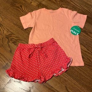 Watermelon 🍉 Pink polka dot Ruffle Summer shorts size 4T by Rare Editions